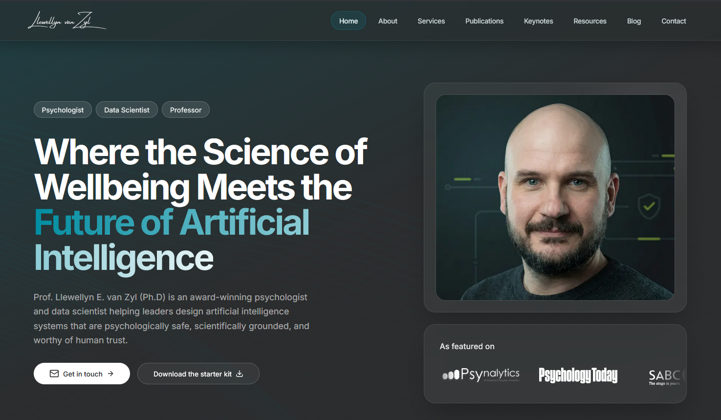 Llewellyn van Zyl's Official Homepage